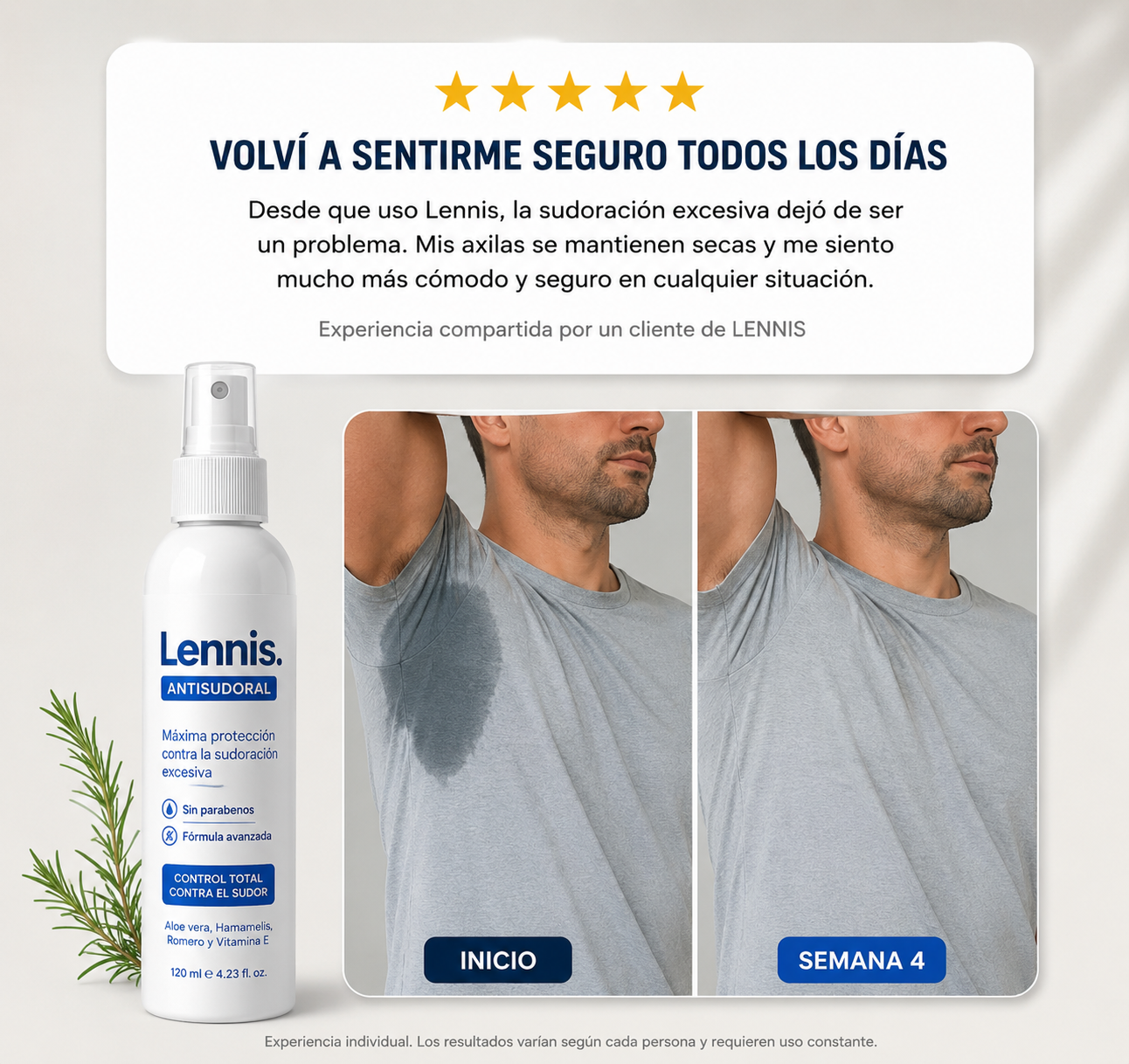 Lennis™ | Tratamiento contra el Sudor
